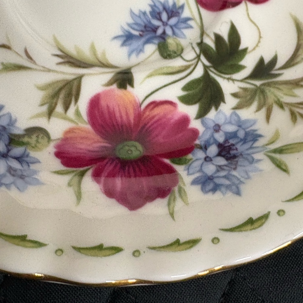 Royal Albert Bone China Flower of the Month August Poppy Teacup & Saucer - Picture 6 of 14
